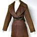 Vintage AZZEDINE ALAIA Bolero Brown Suede Jacket Skirt Suit