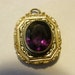 Vintage taille d'épargne and amethyst glass pendant