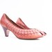 f i n a l s a l e Vintage Sienna Brown Leather Woven Open Toe Ethnic Heels Size 8