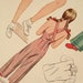 Girl's Bib Overalls and Blouse Vintage Sewing Pattern: Simplicity 3324, Bust 32