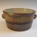Brown and Cream Round Stoneware Bread Baker, Casserole, or Serving Dish - Ready to Ship