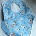 Blue "Bark" Puppy Bib and Burp Cloth Set.. Ready to Ship