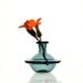 Tiny Vase in Teal, Hand Blown Glass