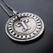 Fine Silver Wax Stamp Initial Seal Necklace