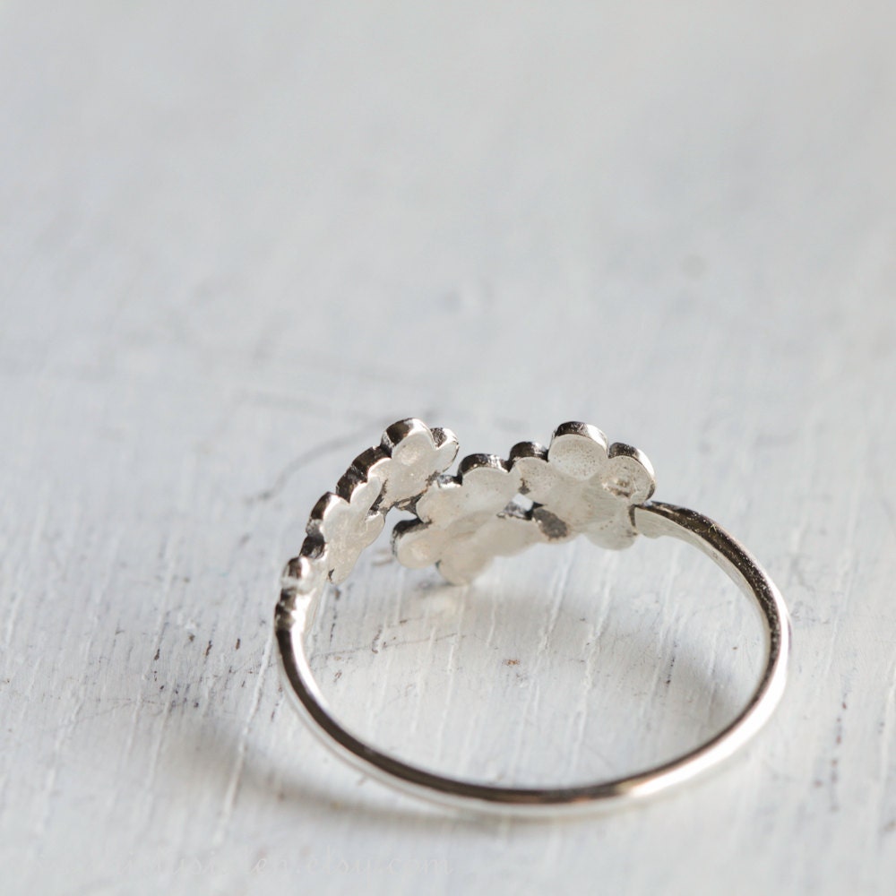 Cherry Blossom Ring Flower Ring Sterling Silver jewelry