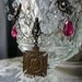 SOLD to Nanette - elizabeth and george - vintage assemblage bib necklace with crystals and commemorative medal by the french circus