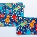 Reuseable Eco-Friendly Set of Snack and Sandwich Bags in Sock Monkey Fabric