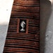 Chess tie skinny mid century black brown
