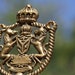 Cool vintage LION crest hook hanger Royal Crest and Crown with Brass Lions