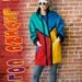 Vtg. MOD Color Block Wool Coat