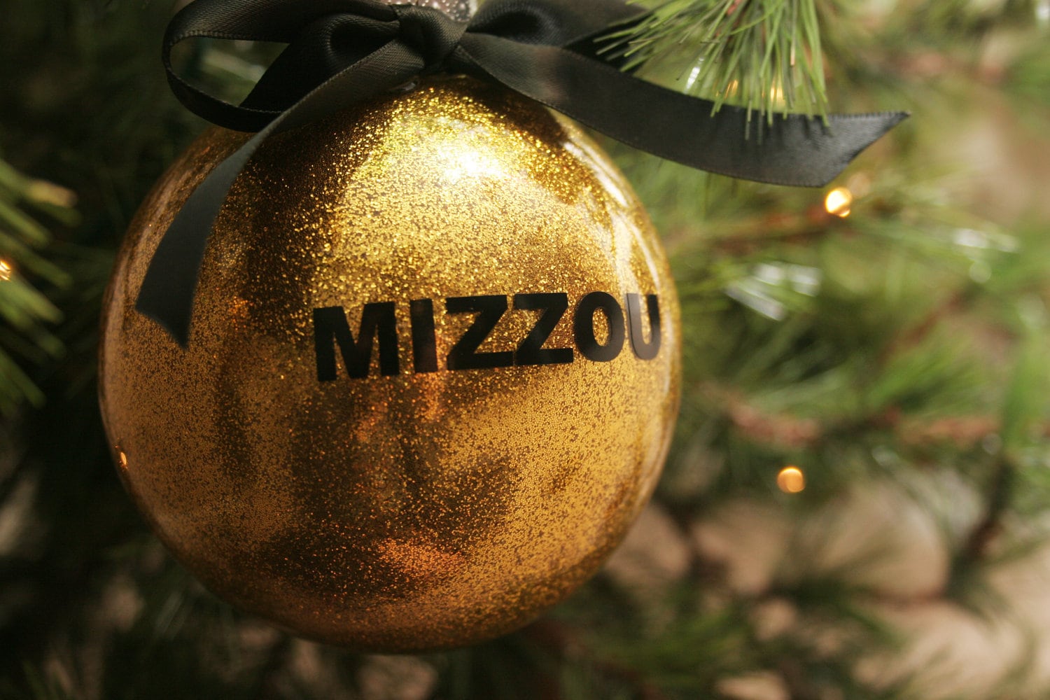 Black OR Gold Mizzou SEC Christmas Ornaments by lsembroidery