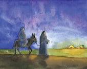 Bethlehem Christmas Cards Watercolor Painting Set of 10