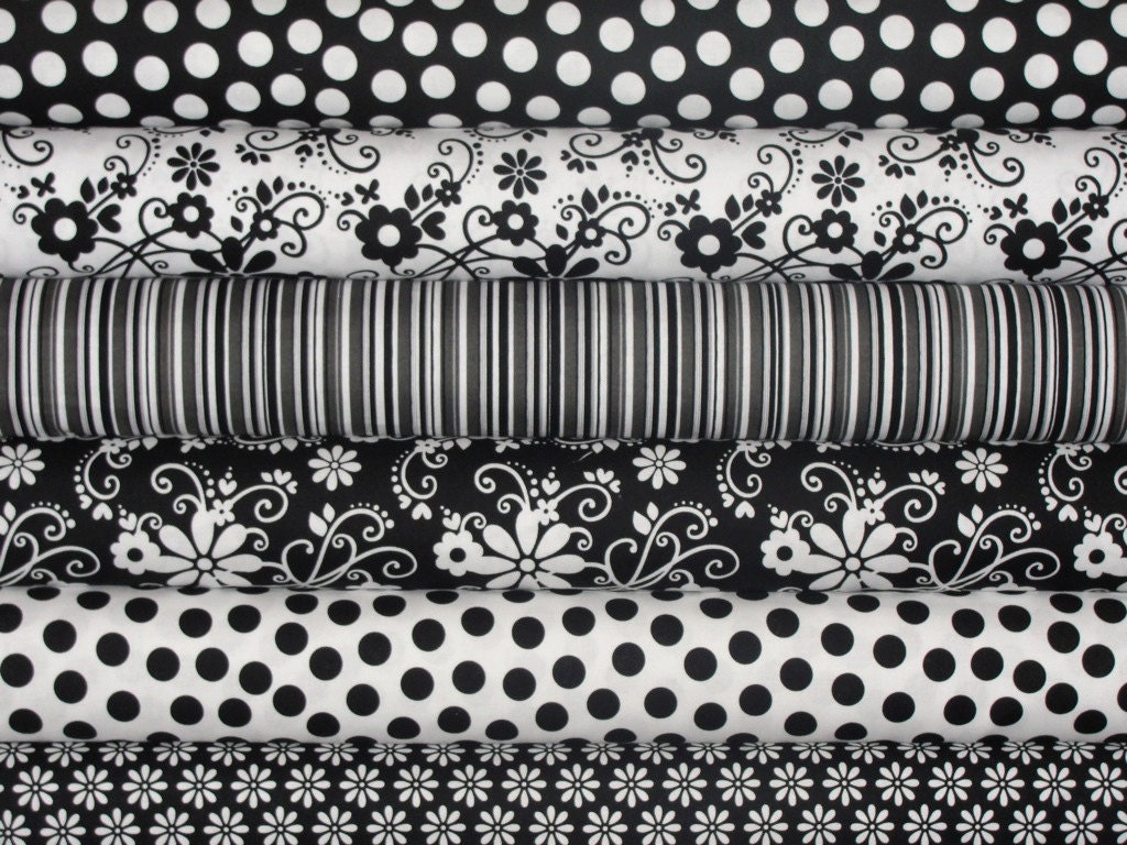 Riley Blake Fabric Half Yard Bundle Tuxedo Collection Black