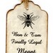 Custom Listing For Tam - 40 Personalized Vintage Wedding Favor Gift Tags / Meant To BEE Tags / Escort Tags Place Cards / Honey Jar Labels