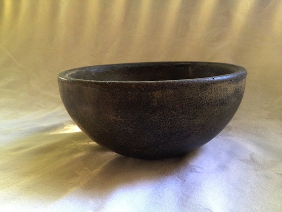 Patina finish Rustic concrete bowl Concrete art by BungalowStreet