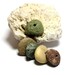 Handcrafted Stone Beads Jewelry- Drilled Sea Glass Slag Spacers- Rondelle Pandora Beading- "Contempo" by Allybeans
