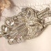 Brooch OR Hair Comb, LARGE 1920s Art Deco Nouveau Rhinestone, Pave Crystal TRUE Vintage Floral Bridal Brooch 4.25 Inches