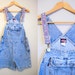 Denim Overalls Vintage Blue Jean Shorts Medium