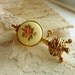 Oil Lamp Style Rose Cameo Brooch