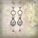 La Belle Époque Earrings - Antique Silver / London Blue Topaz - Unique Romantic Pearl Blue Earrings - Blue Gemstone - Boho Beach Wedding