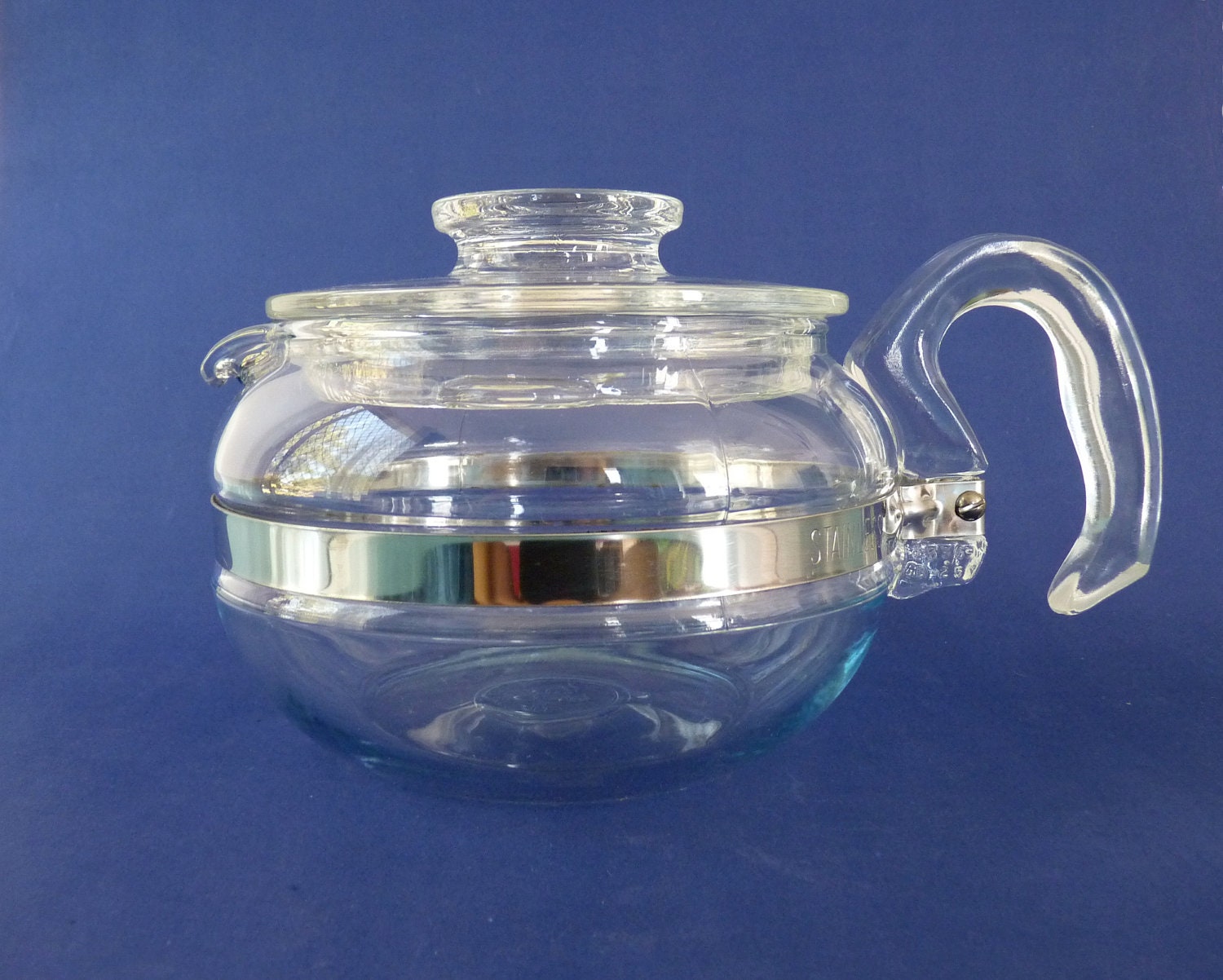 Vintage Stove Top Pyrex Flameware Teapot 6 Cup