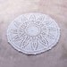 Snow Flower Crochet Lace Table Doily, Home Decor, Original Design Winter White Centerpiece, OOAK