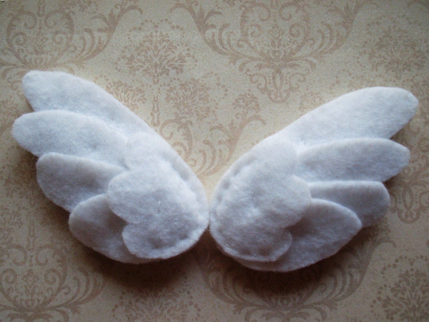 White Angel Wing Hair Clip Pair by lolicrafts on Etsy