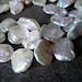 White Keishi Pearl Top Drilled Large Keshi Cornflake Pearl 14mm 16mm