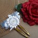 Vintage Japanese kanzashi comb hairpin geisha mother of pearl effect hair accessories