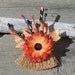 Mini Halloween Flower Broom Magnet Or Ornament