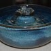 Handmade, Food-safe, Ceramic Cat Fountain, "Midnight Daisy"