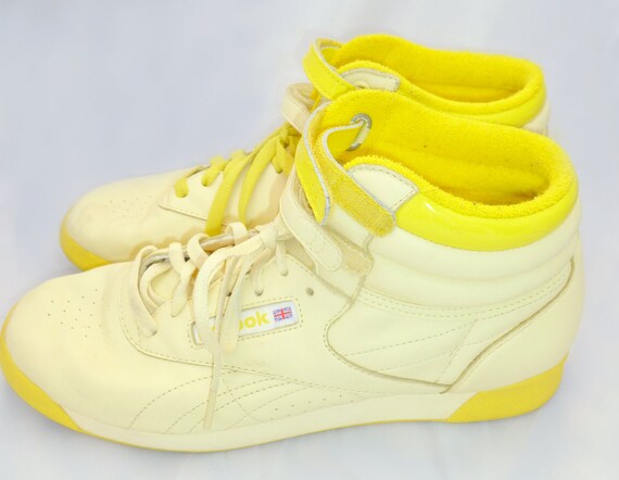 reebok high tops yellow