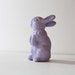 Upcycled Bunny Rabbit - Pastel Purple - Vintage Ceramic Figurine