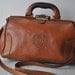 Vintage French Doctors Bag Style Leather Bag