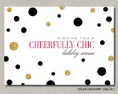 Holiday Greeting Card - Set of 12 folded cards - Personalized Cheerfully Chic by Flair Designery Il_170x135