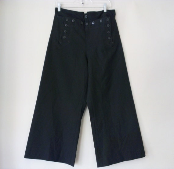70s vintage men's medium short sailor pants