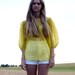 60s Sheer Sunshine Accordion Pleat Trapeze Tunic xs s m l