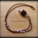 Spirit quartz and Swarovski crystal copper colored pendulum necklace reserved for Bobby
