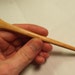 Hand carved curly cherry hair stick shawl pin diamond top