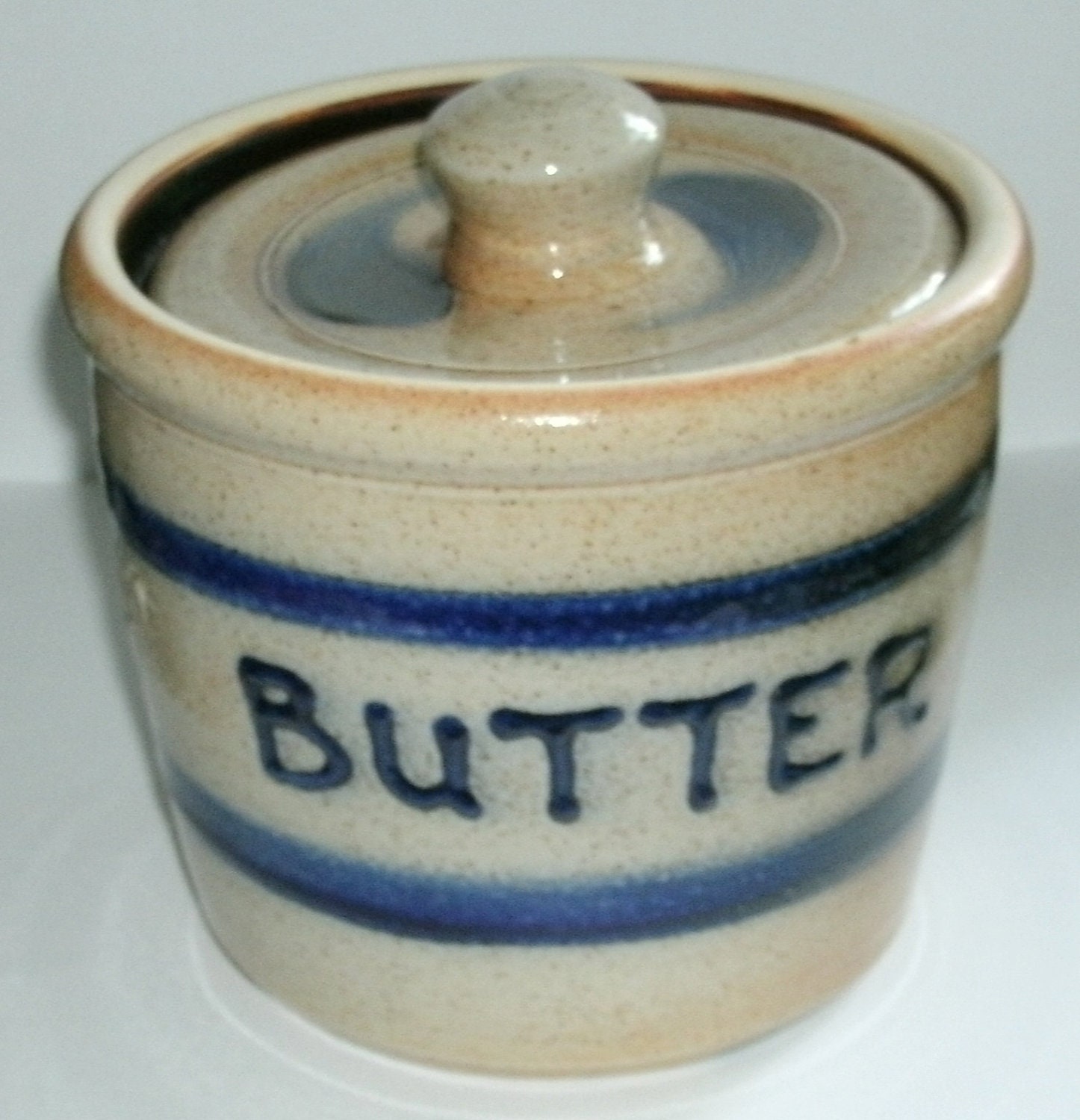 Shadowlawn Pottery Covered Butter Crock 2 cup capacity