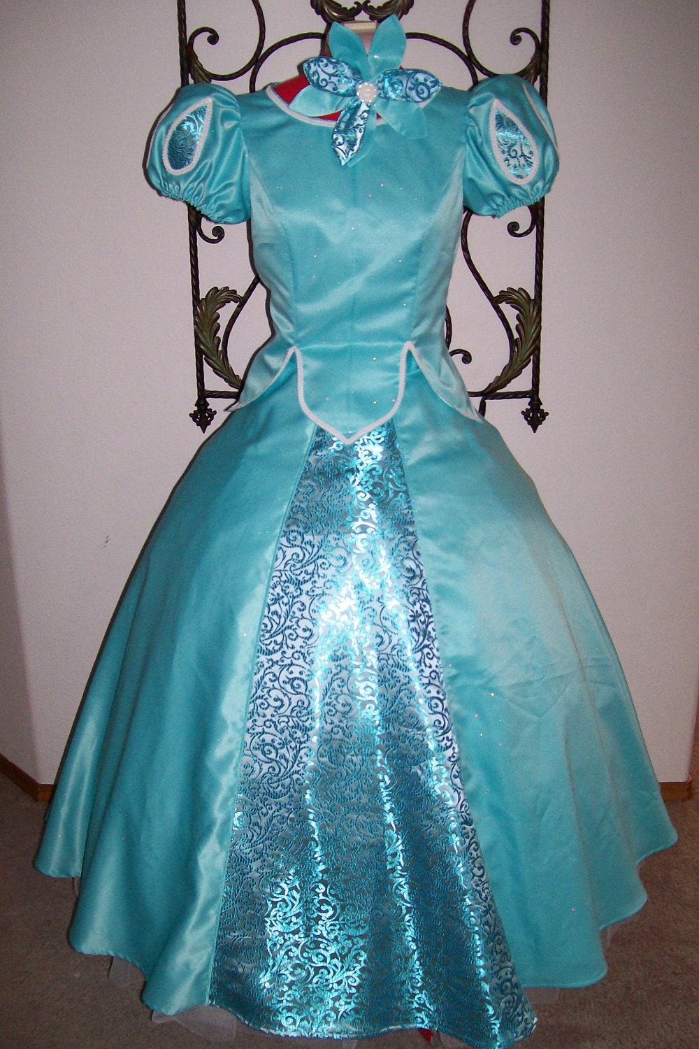 Aqua Ariel gown Adult Size Custom Made