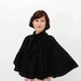 Antique Late 1800s Cape - Victorian Cape - Black Wool and Lace