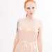 Vintage 1930s Lingerie - 30s Silk Chemise - Peach Silk Charmeuse with Ecru Chantilly Lace