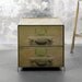 vintage industrial green metal drawer unit