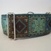 2 inch Turquoise Martingale Collar, Turquoise, Brown, Turquoise and Brown, Jacquard, Greyhound Collar, Greyhound Martingale Collars