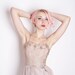 1950s Ombre Cocktail Dress / Dress / 1950s Cocktail Dress / Dress / Dresses / Short Dress / Sequins / Lavender / Ballet / Pastel / 1228