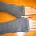 Soft Knit Fingerless Gloves - Gray