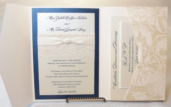 Lace Wedding Invitations Lace Wedding Invite Wedding