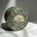 Vintage Blue Bird Tin Metal Container Woodlands Strawberries Green Leaves Nest Taiwan ROC