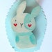 funny rabbit, wooden magnet hand made in Italy